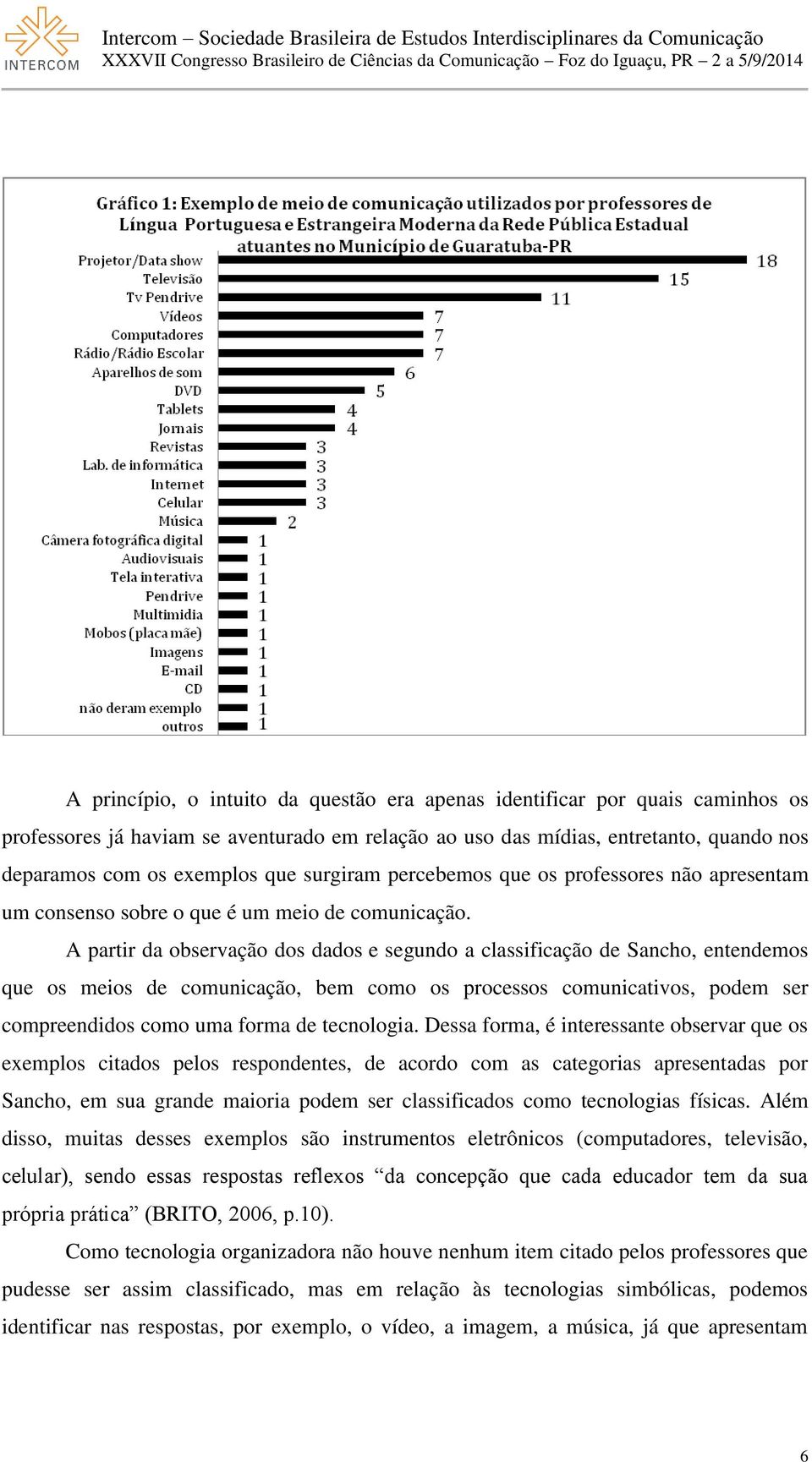 A partir da observação dos dados e segundo a classificação de Sancho, entendemos que os meios de comunicação, bem como os processos comunicativos, podem ser compreendidos como uma forma de tecnologia.