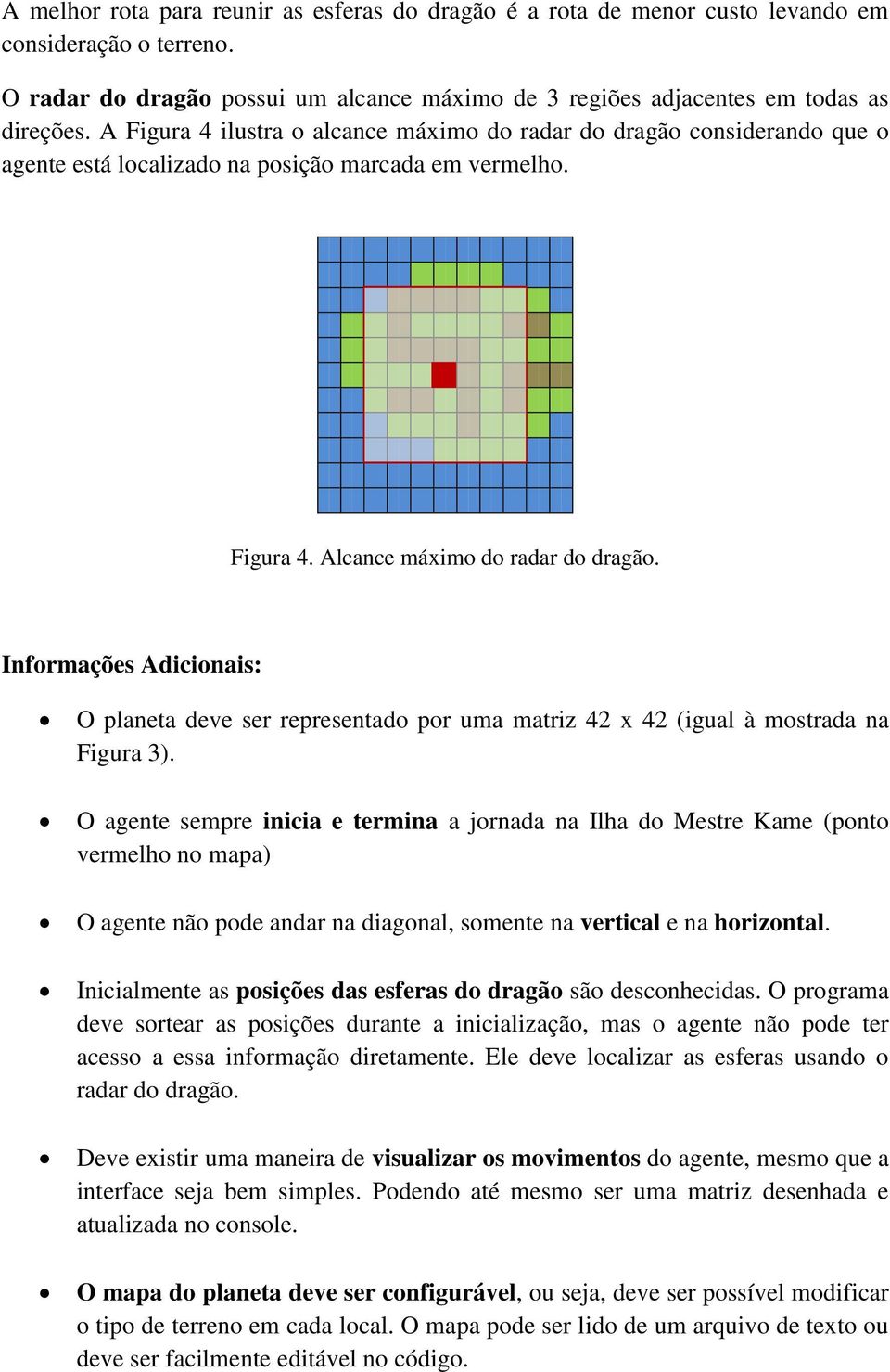 Informações Adicionais: O planeta deve ser representado por uma matriz 42 x 42 (igual à mostrada na Figura 3).