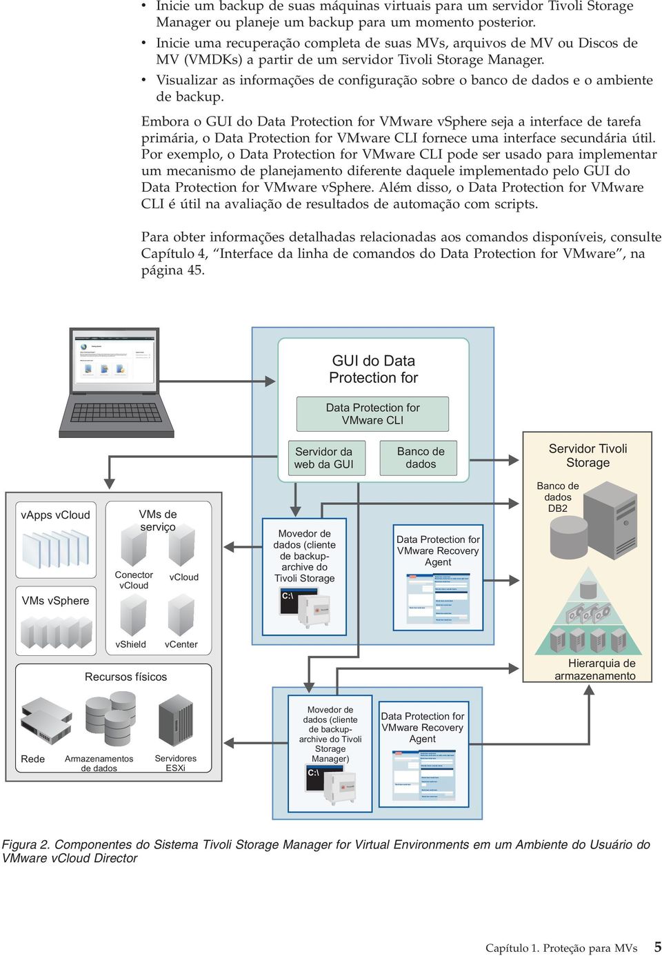 Visualizar as informações de configuração sobre o banco de dados e o ambiente de backup.