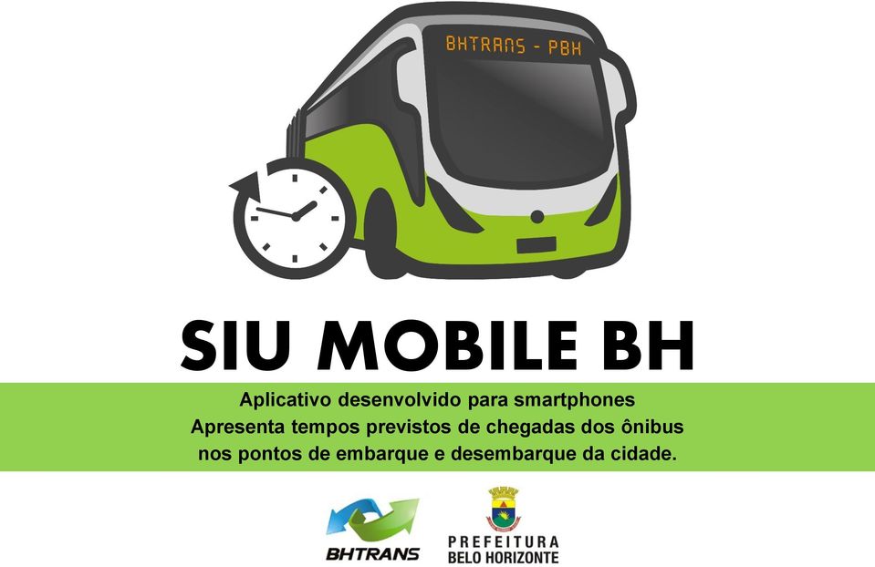 previstos de chegadas dos ônibus nos