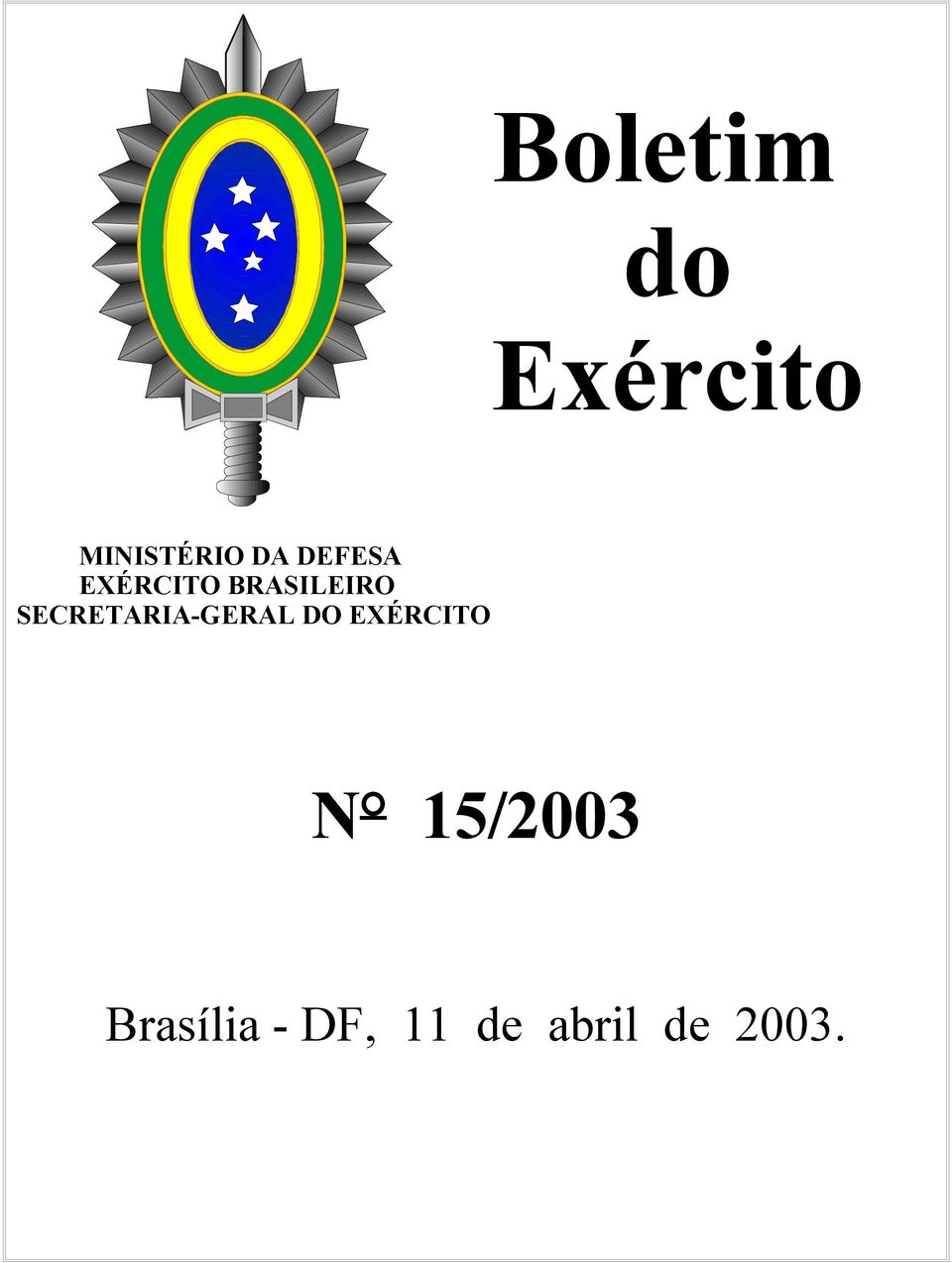 SECRETARIA-GERAL DO EXÉRCITO N