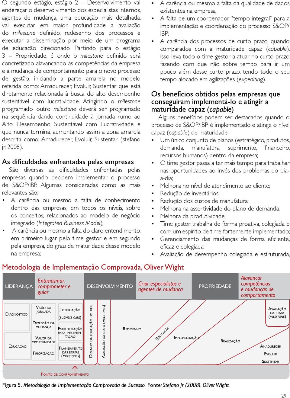 Partindo para o estágio 3 Propriedade, é onde o milestone definido será concretizado alavancando as competências da empresa e a mudança de comportamento para o novo processo de gestão, iniciando a