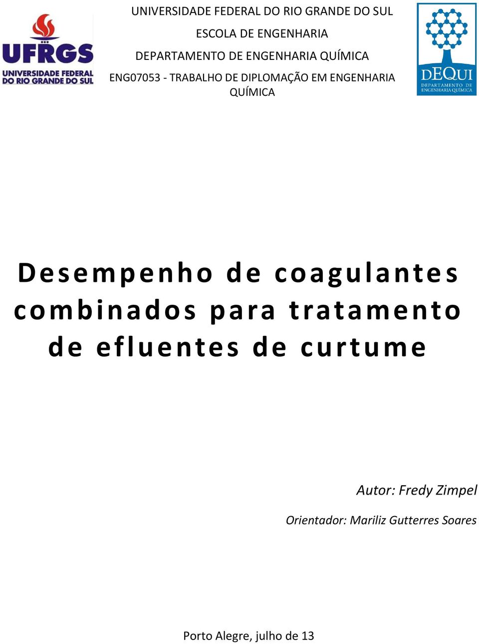 Desempenho de coagulante s combinados para tratamento de efluentes de curtume