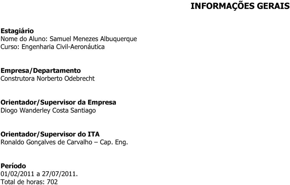 Orientador/Supervisor da Empresa Diogo Wanderley Costa Santiago Orientador/Supervisor