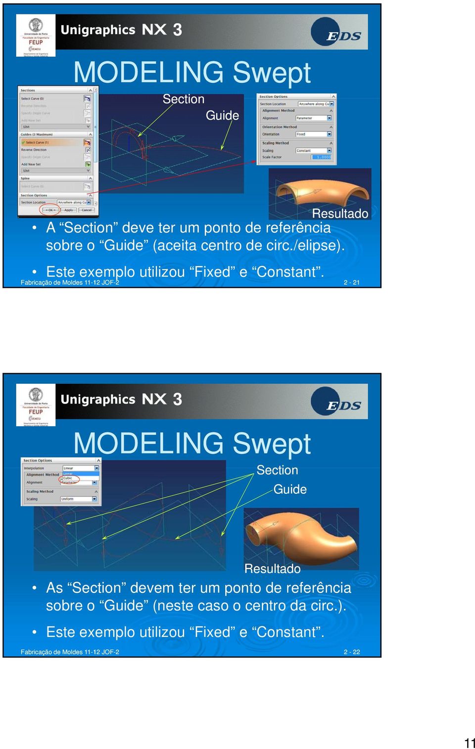 12 JOF-2 2-21 MODELING Swept Section Guide As Section devem ter um ponto de referência