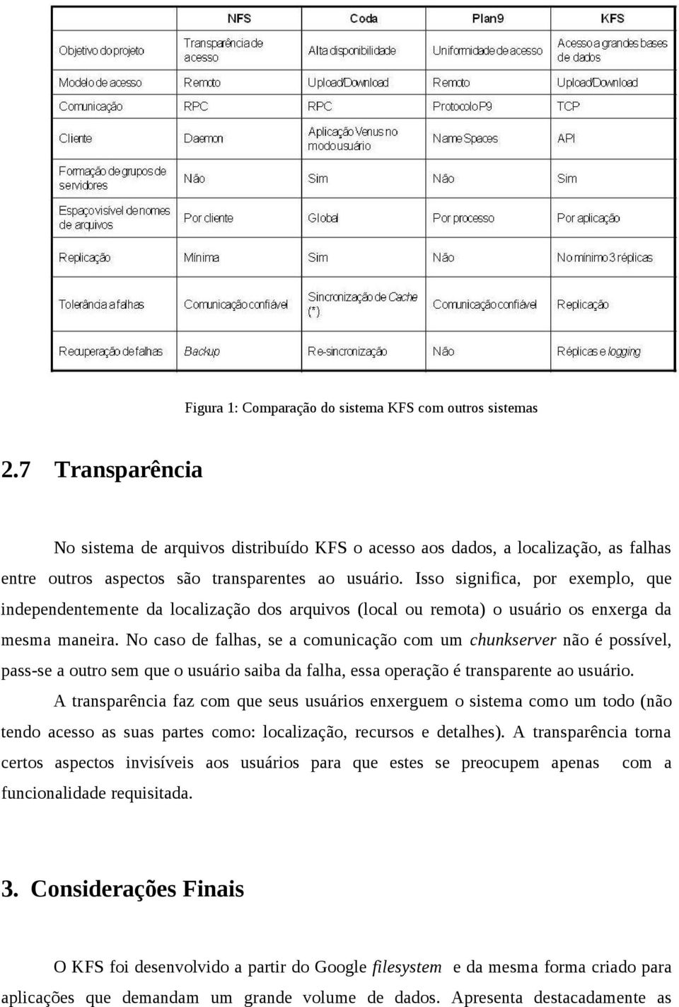 Isso significa, por exemplo, que independentemente da localização dos arquivos (local ou remota) o usuário os enxerga da mesma maneira.