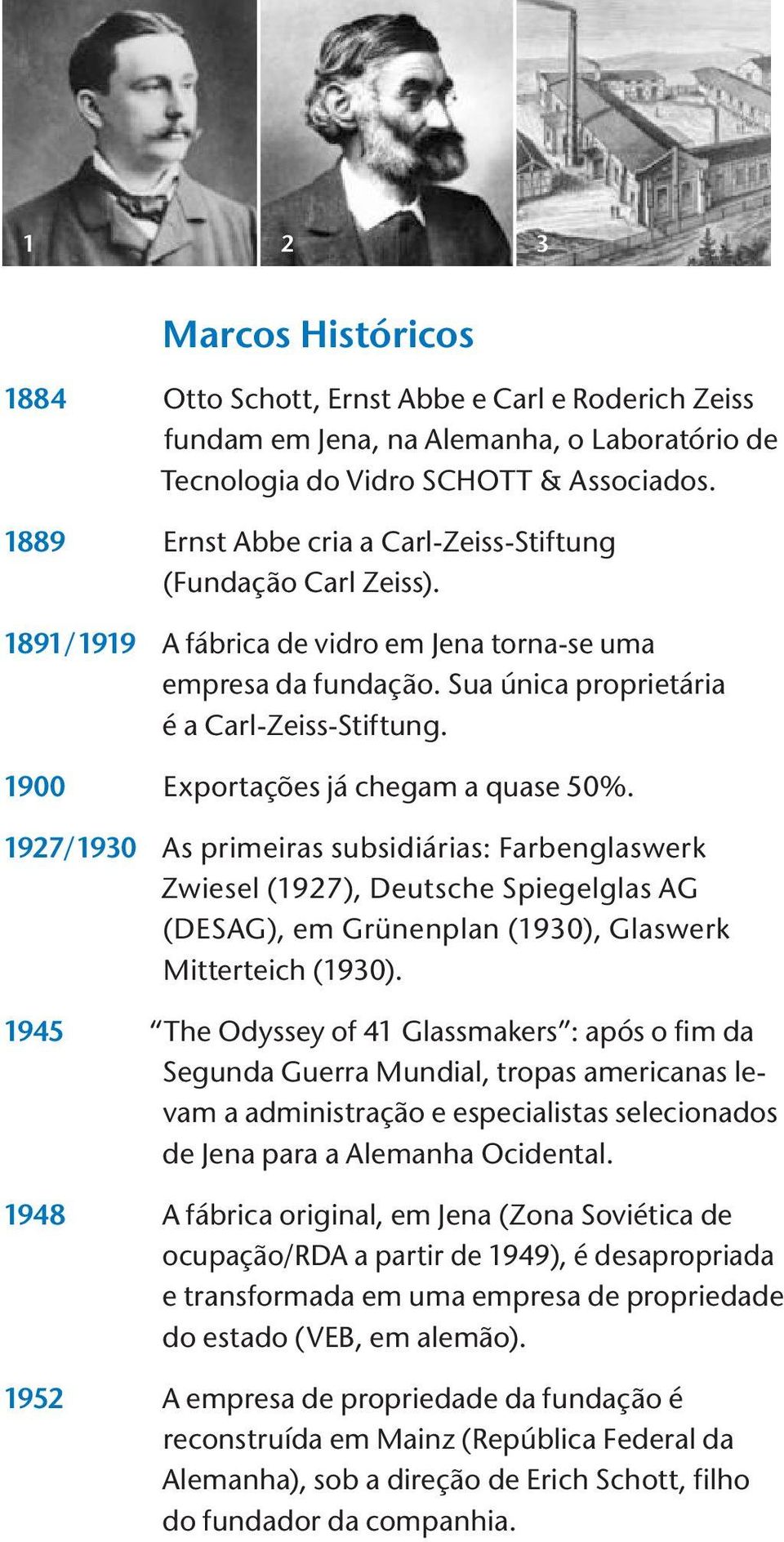 Exportações já chegam a quase 50%. As primeiras subsidiárias: Farbenglaswerk Zwiesel (1927), Deutsche Spiegelglas AG (DESAG), em Grünenplan (1930), Glaswerk Mitterteich (1930).