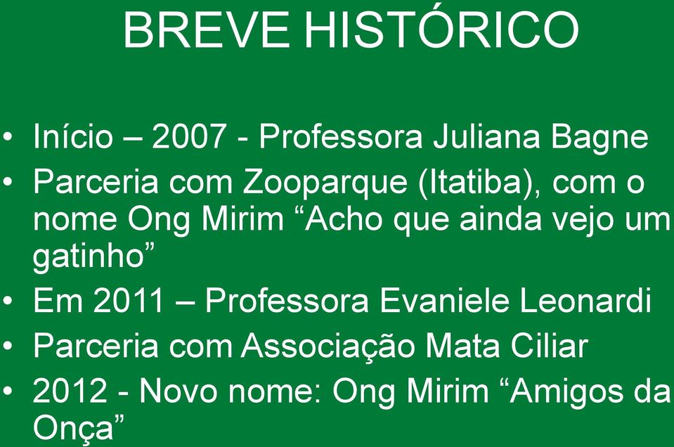 vejo um gatinho Em 2011 Professora Evaniele Leonardi Parceria