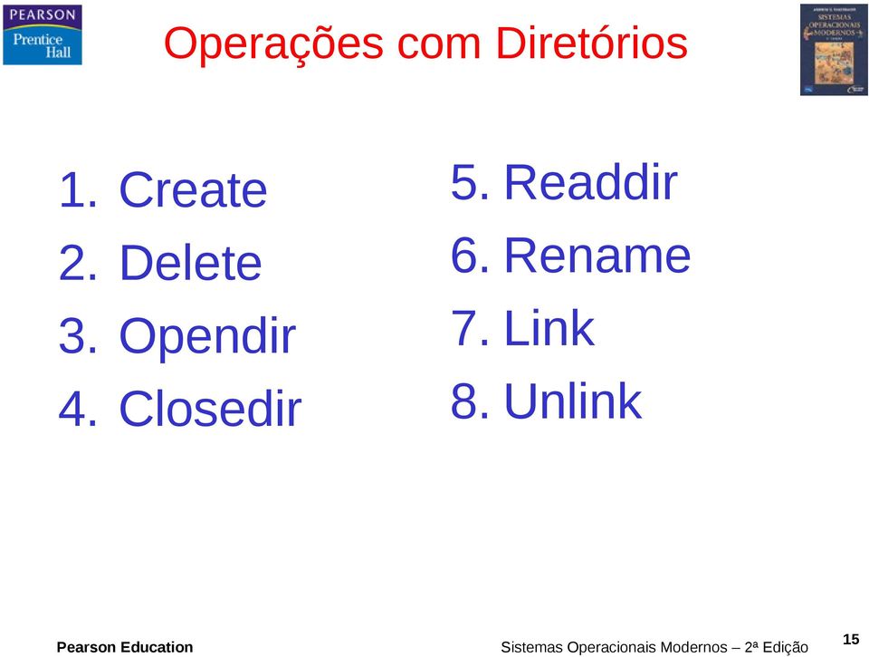 Opendir 4. Closedir 5.