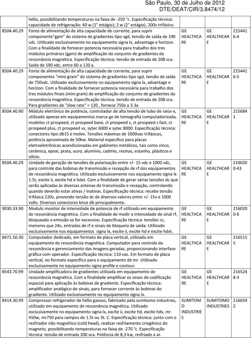 29 Fonte de alimentação de alta capacidade de corrente, para suprir componente"gpm" do sistema de gradientes tipo sgd, tensão de saída de 190 vdc.