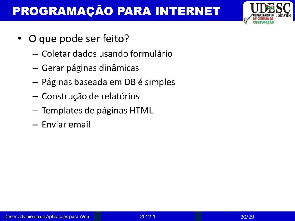 dinâmicas Páginas baseada em DB é simples