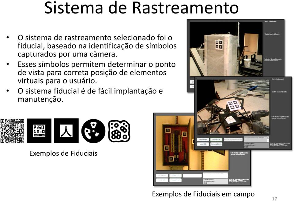 Esses símbolos permitem determinar o ponto de vista para correta posição de elementos