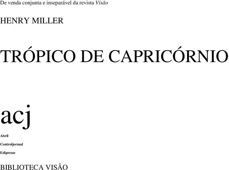 TRÓPICO DE CAPRICÓRNIO acj Abril