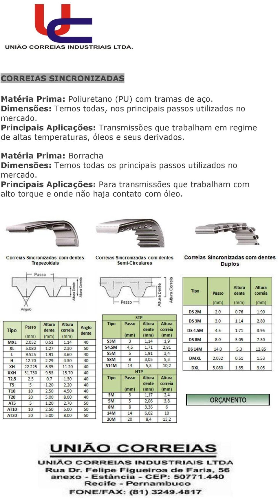 Principais Aplicações: Transmissões que trabalham em regime de altas temperaturas, óleos e seus derivados.