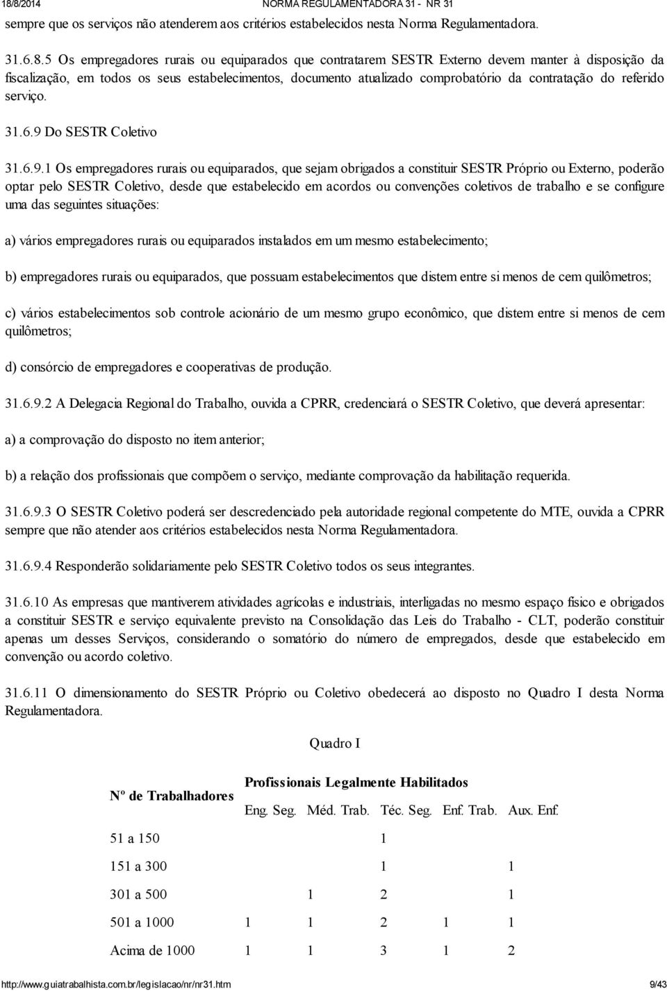 do referido serviço. 31.6.9 