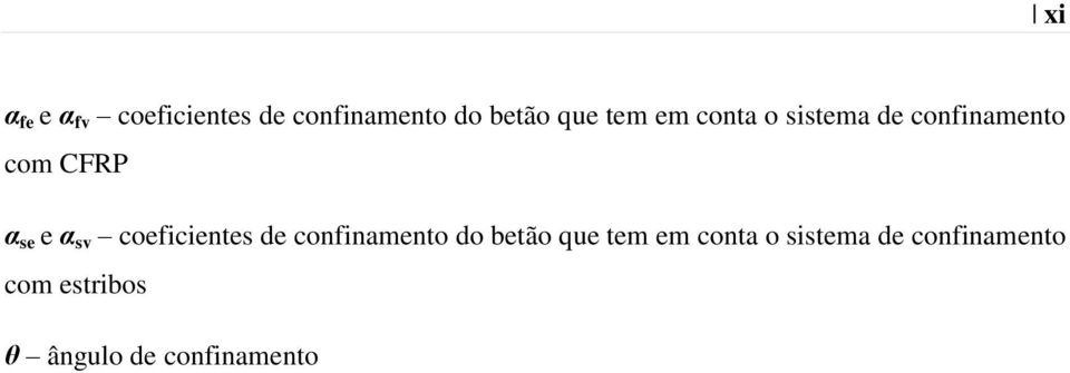 sv coeficientes de confinamento do betão que tem em conta