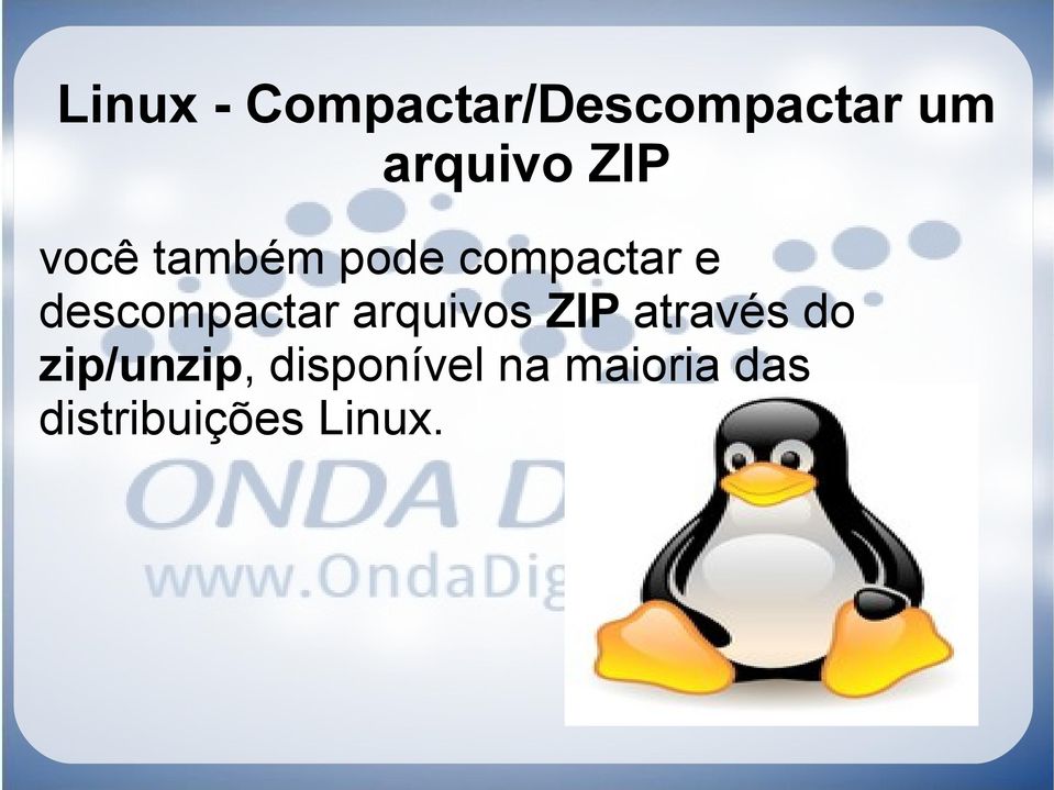 descompactar arquivos ZIP através do