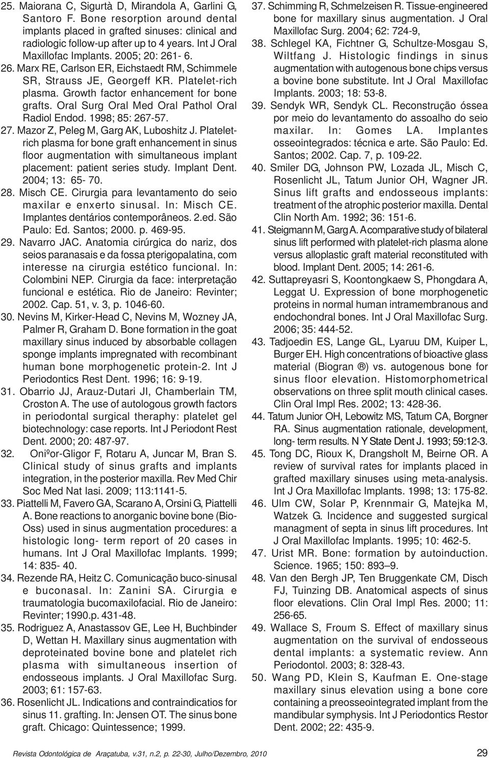 Oral Surg Oral Med Oral Pathol Oral Radiol Endod. 1998; 85: 267-57. 27. Mazor Z, Peleg M, Garg AK, Luboshitz J.