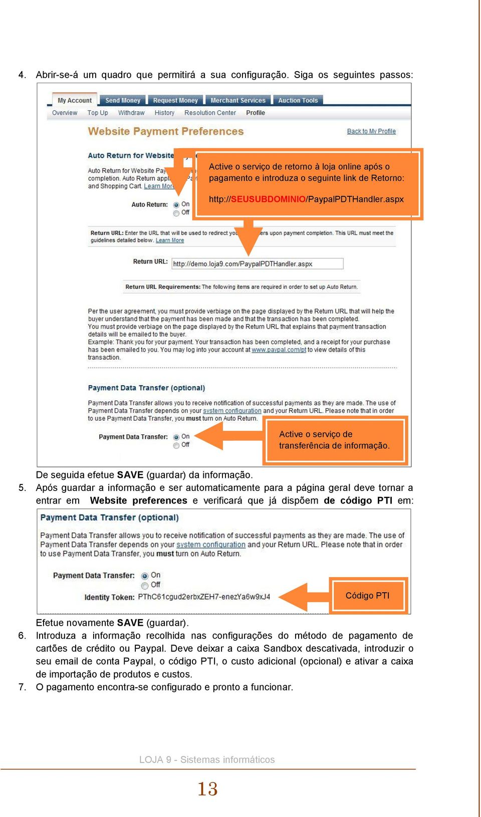 aspx Active o serviço de transferência de informação. De seguida efetue SAVE (guardar) da informação. 5.