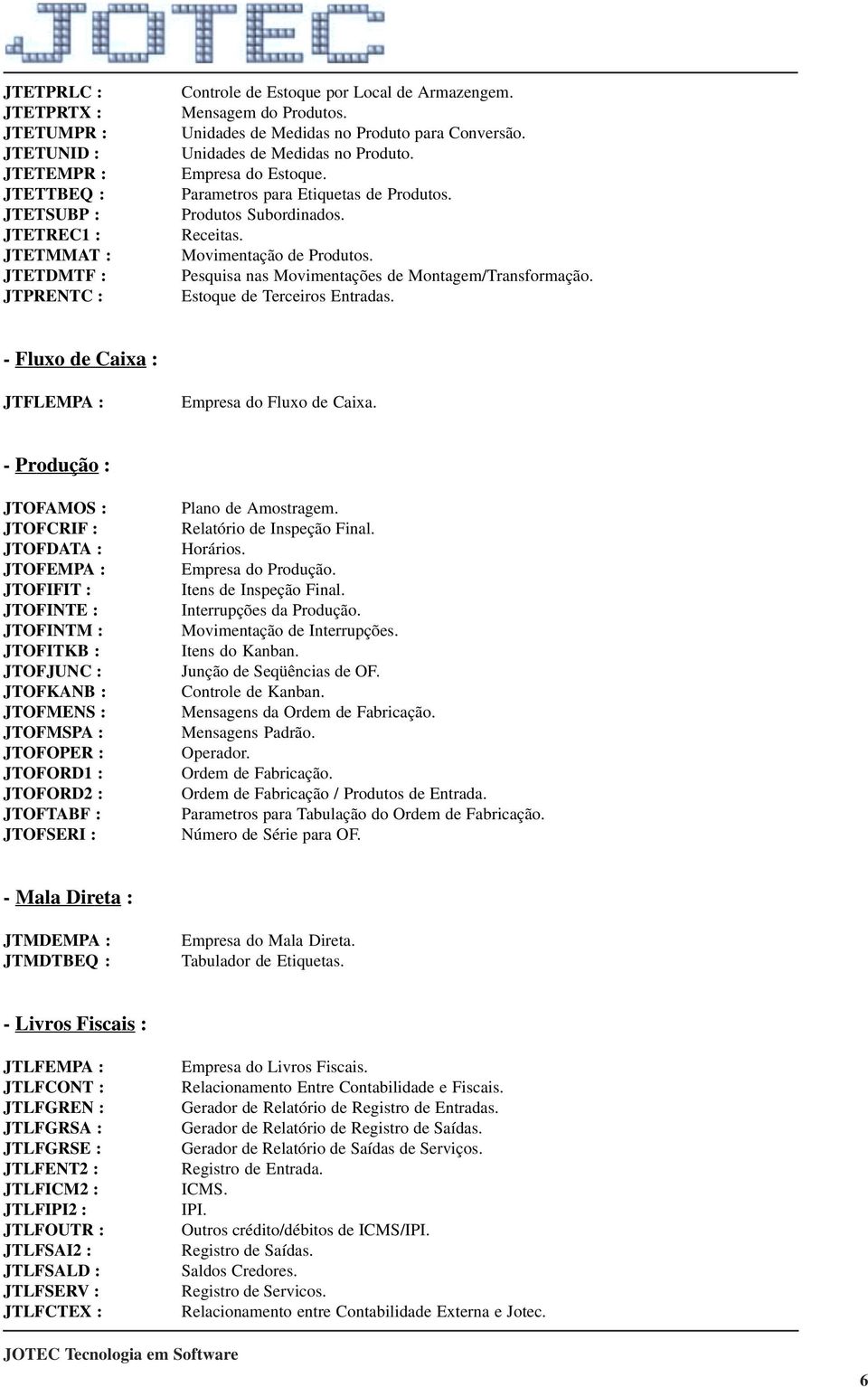 Pesquisa nas Movimentações de Montagem/Transformação. Estoque de Terceiros Entradas. - Fluxo de Caixa : JTFLEMPA : Empresa do Fluxo de Caixa.