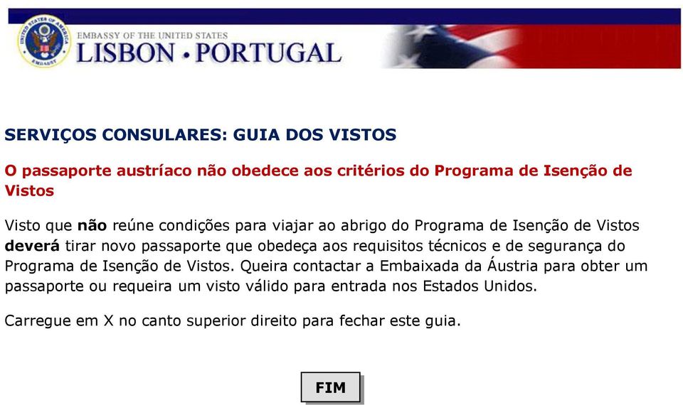 de segurança do Programa de Isenção de Vistos.