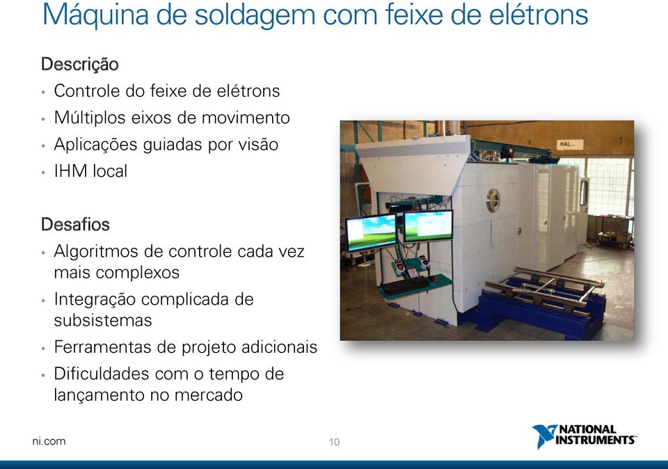 Algoritmos de controle cada vez mais complexos Integração complicada de