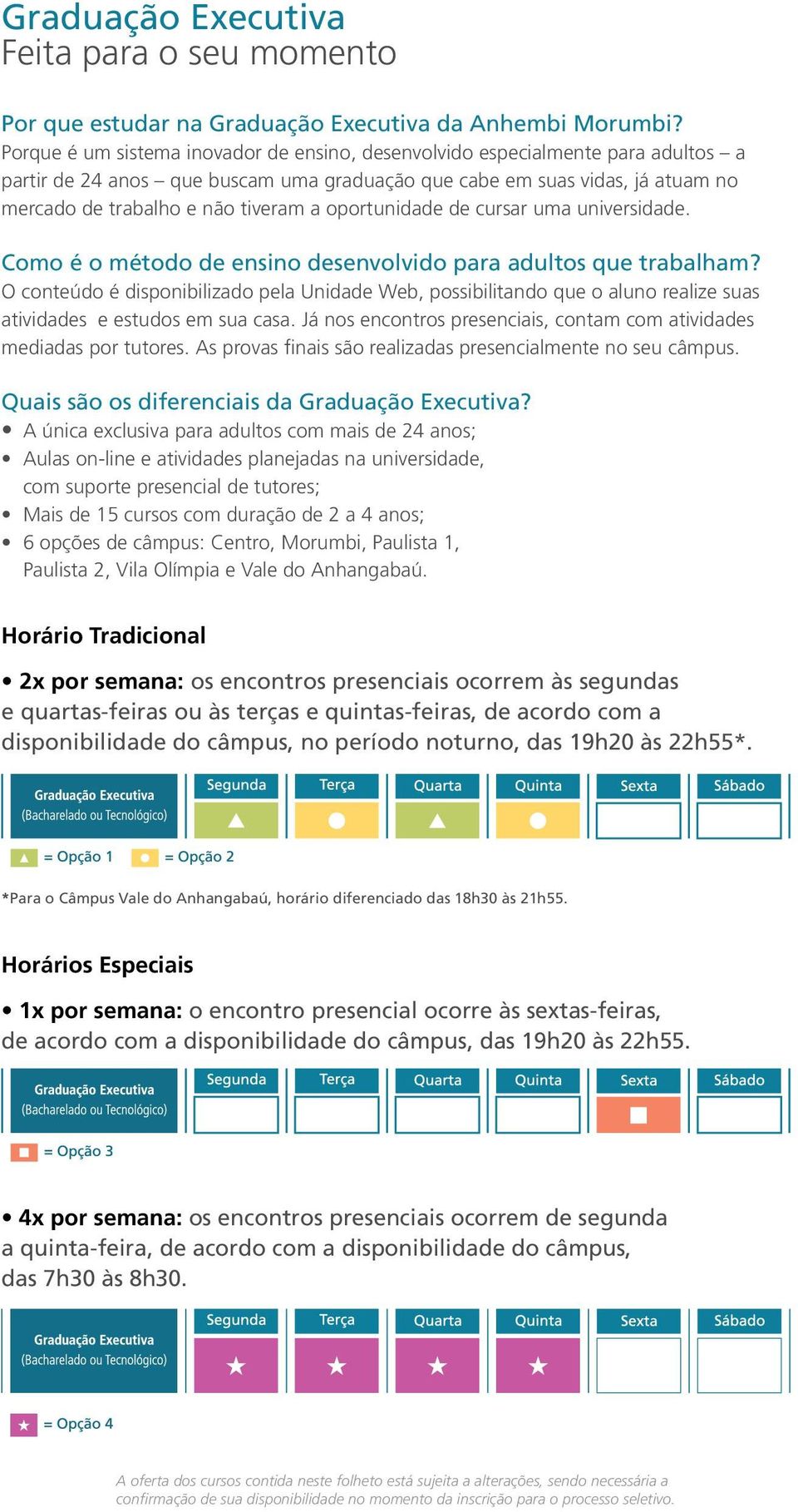 oportunidade de cursar uma universidade. Como é o método de ensino desenvolvido para adultos que trabalham?