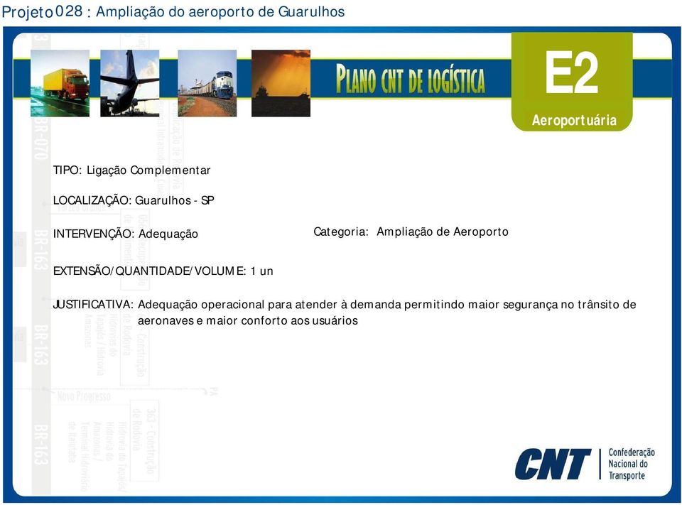 EXTENSÃO/QUANTIDADE/VOLUME: 1 un JUSTIFICATIVA: Adequação operacional para