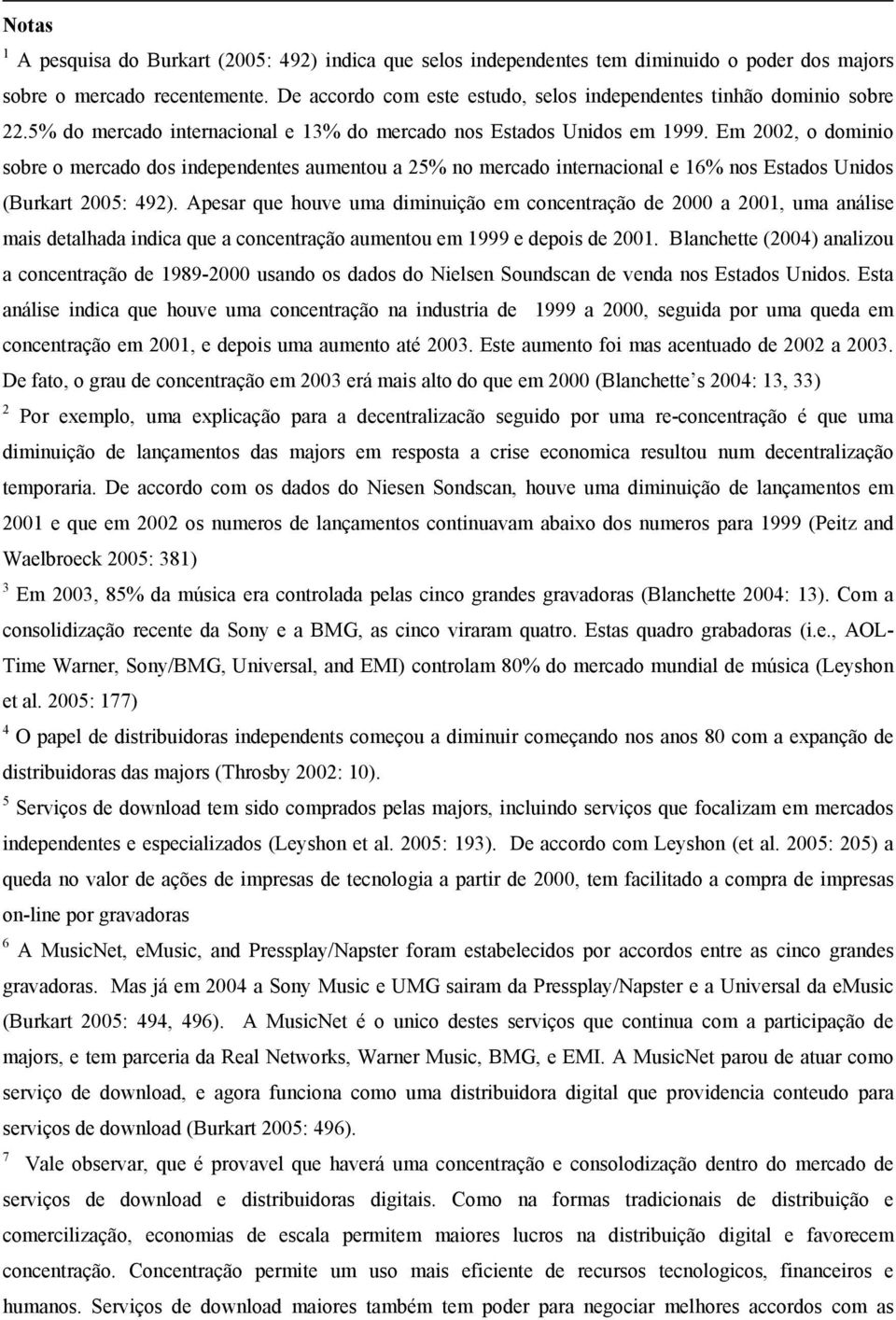 Em 2002, o dominio sobre o mercado dos independentes aumentou a 25% no mercado internacional e 16% nos Estados Unidos (Burkart 2005: 492).