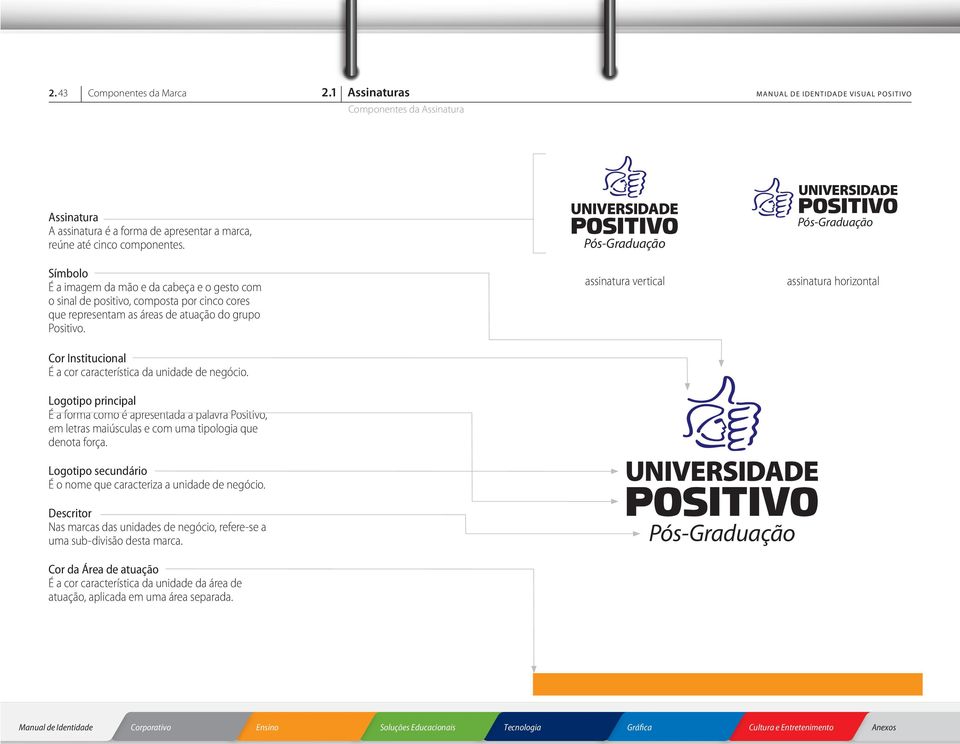 Cor Institucional É a cor característica da unidade de negócio.