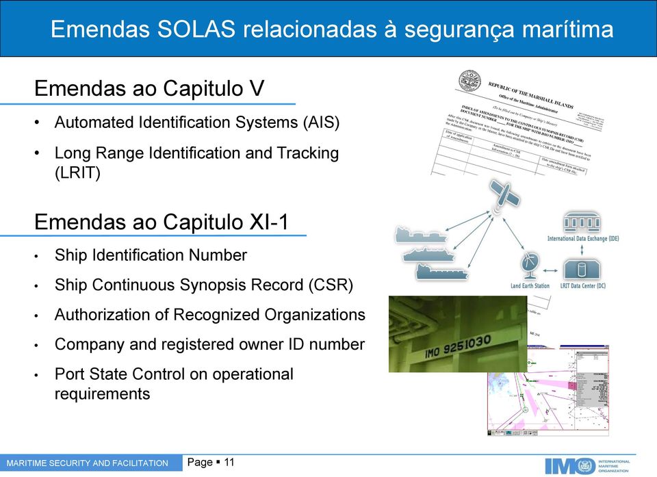 Identification Number Ship Continuous Synopsis Record (CSR) Authorization of Recognized