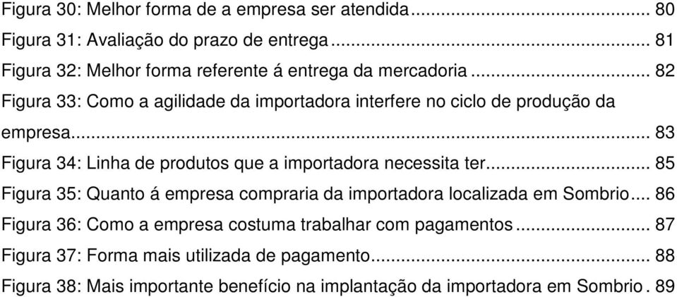 .. 82 Figura 33: Como a agilidade da importadora interfere no ciclo de produção da empresa.