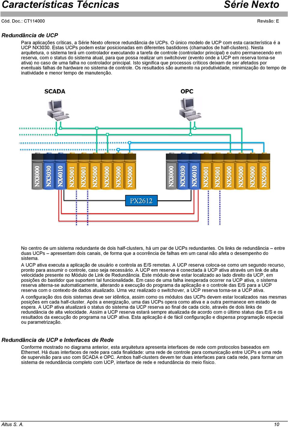 Nesta arquitetura, o sistema terá um controlador executando a tarefa de controle (controlador principal) e outro permanecendo em reserva, com o status do sistema atual, para que possa realizar um