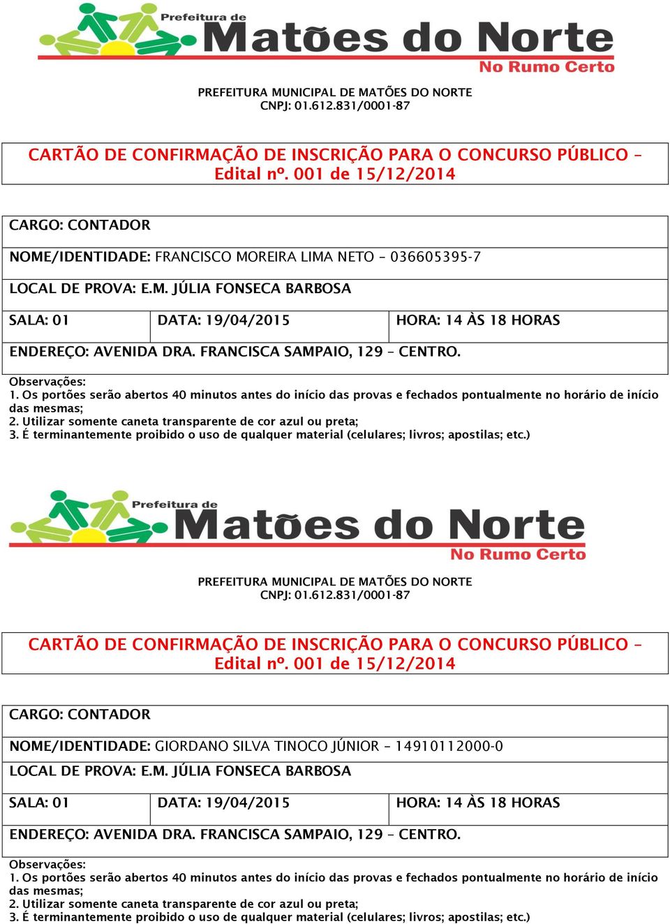 036605395-7 NOME/IDENTIDADE: