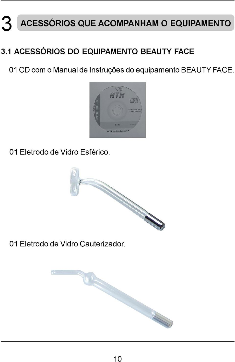 Manual de Instruções do equipamento BEAUTY FACE.