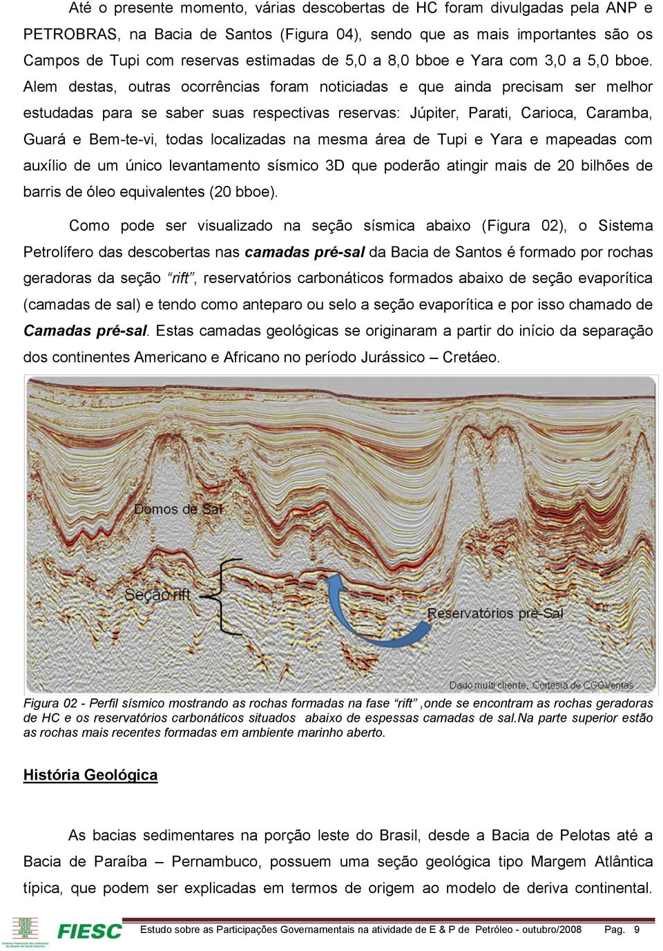 Alem destas, outras ocorrências foram noticiadas e que ainda precisam ser melhor estudadas para se saber suas respectivas reservas: Júpiter, Parati, Carioca, Caramba, Guará e Bem-te-vi, todas