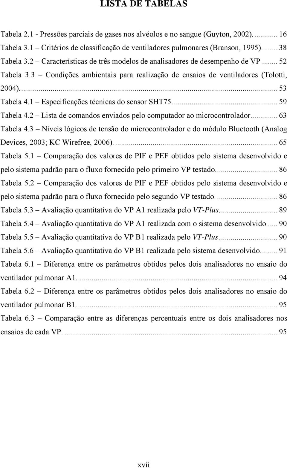 1 Especificações técnicas do sensor SHT75... 59 Tabela 4.2 Lista de comandos enviados pelo computador ao microcontrolador... 63 Tabela 4.