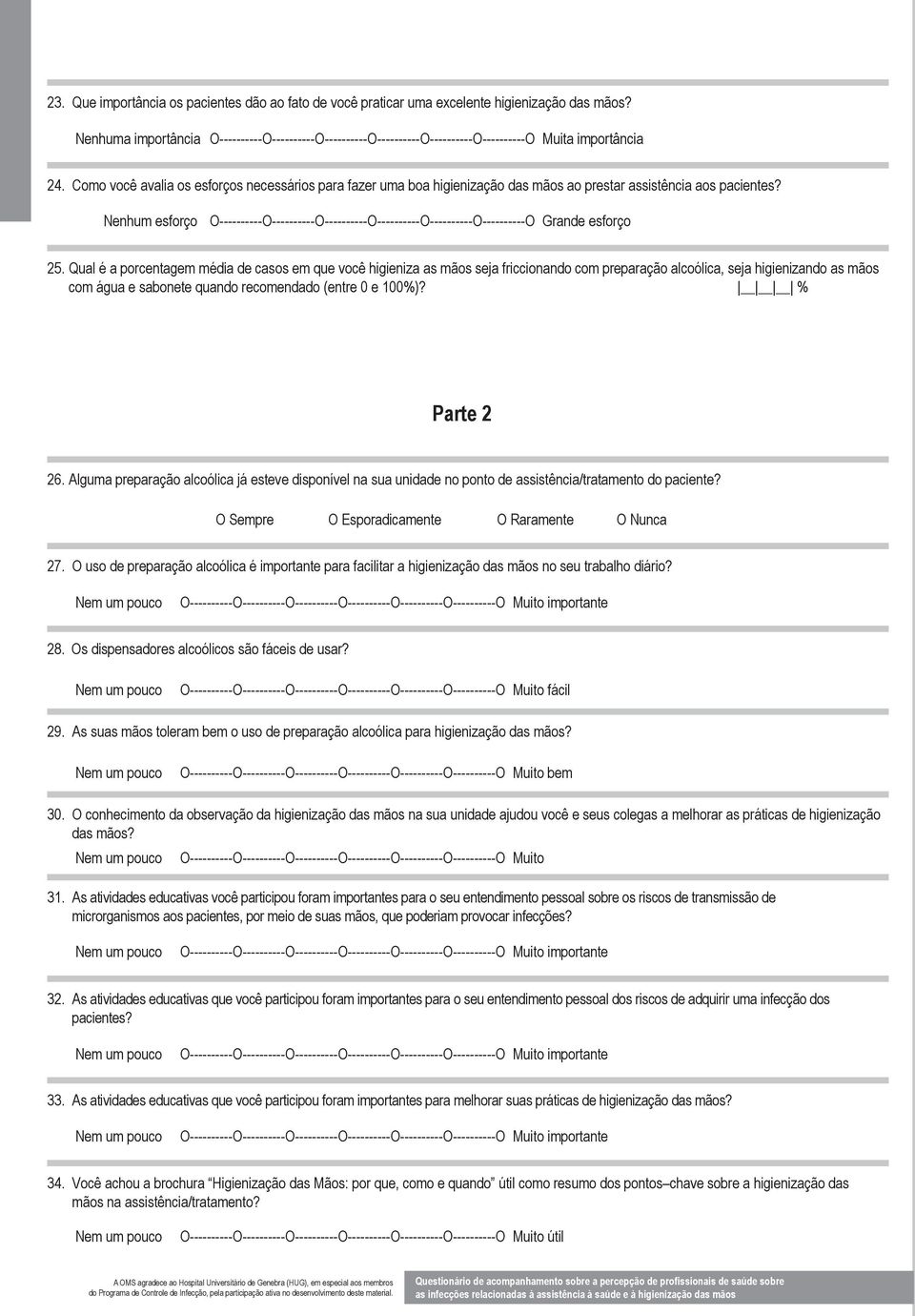 Como você avalia os esforços necessários para fazer uma boa higienização das mãos ao prestar assistência aos pacientes?