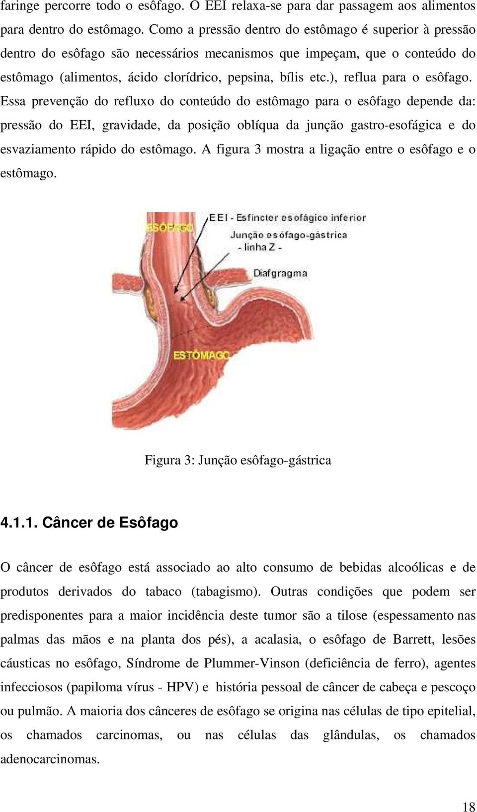 ), reflua para o esôfago.