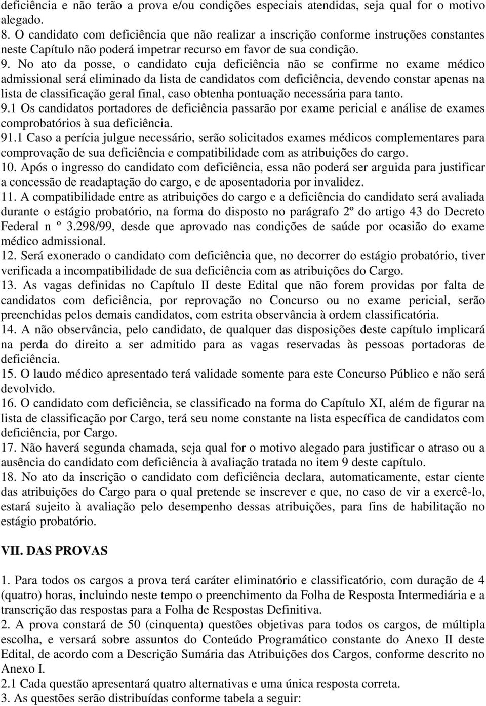 No ato da posse, o candidato cuja deficiência não se confirme no exame médico admissional será eliminado da lista de candidatos com deficiência, devendo constar apenas na lista de classificação geral