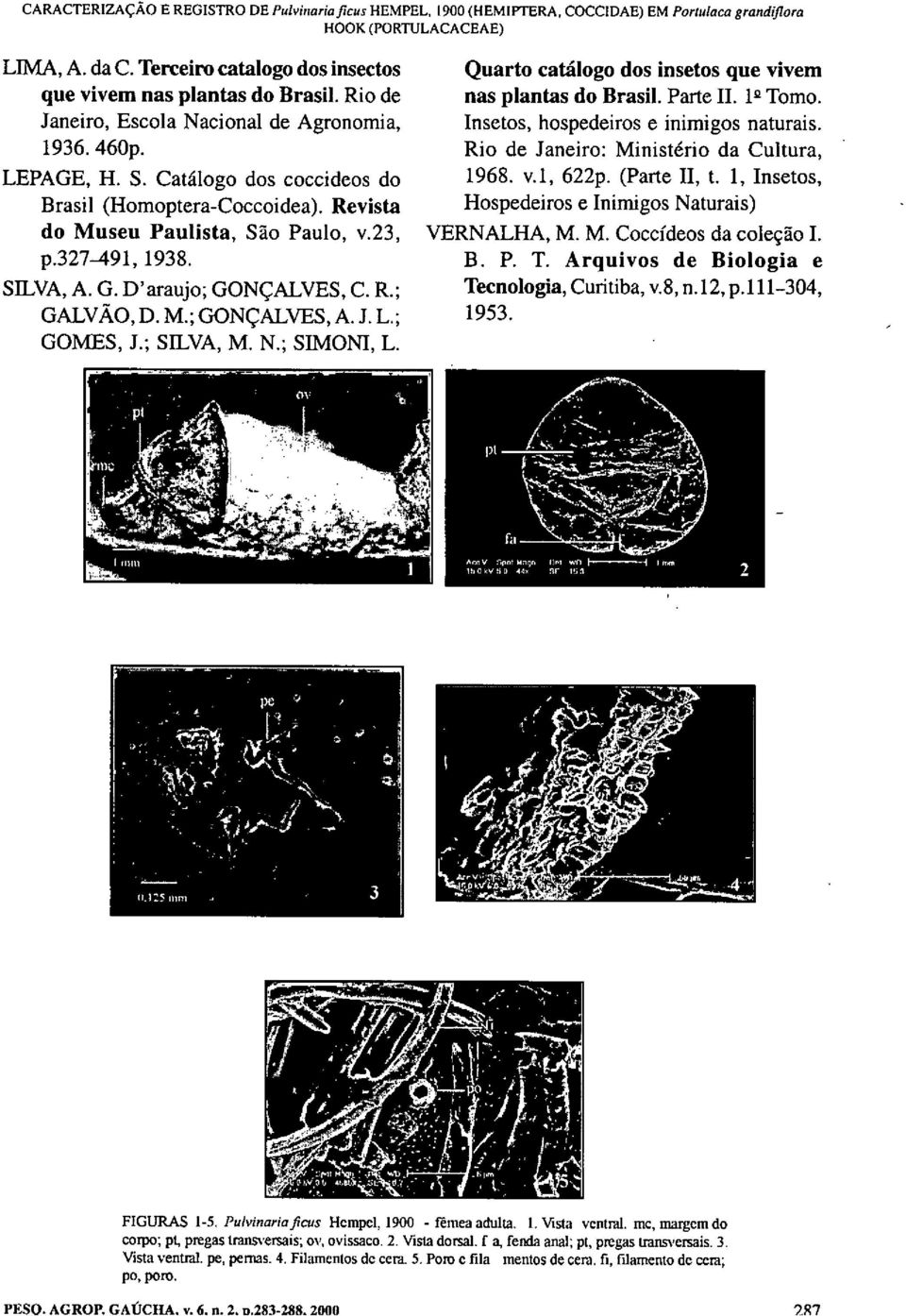 Revista do Museu Paulista, São Paulo, v.23, p.327-491, 1938. SILVA, A. G. D'araujo; GONÇALVES, C. R.; GALVÃO, D. M.; GONÇALVES, A. J. L.; GOMES, J.; SILVA, M. N.; SIMONI, L.