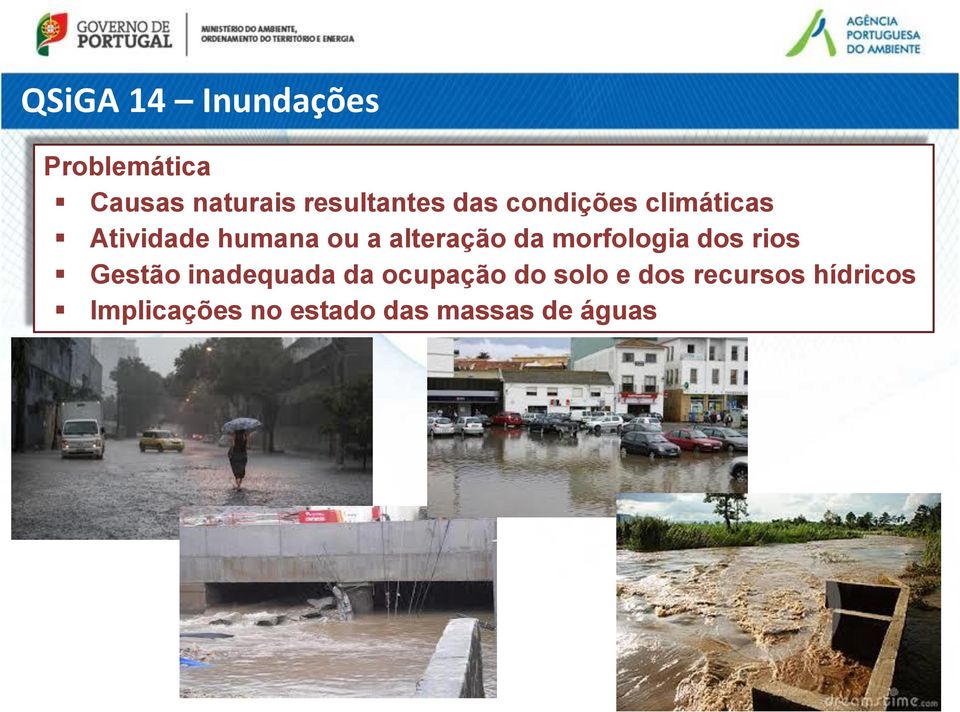 morfologia dos rios Gestão inadequada da ocupação do solo e