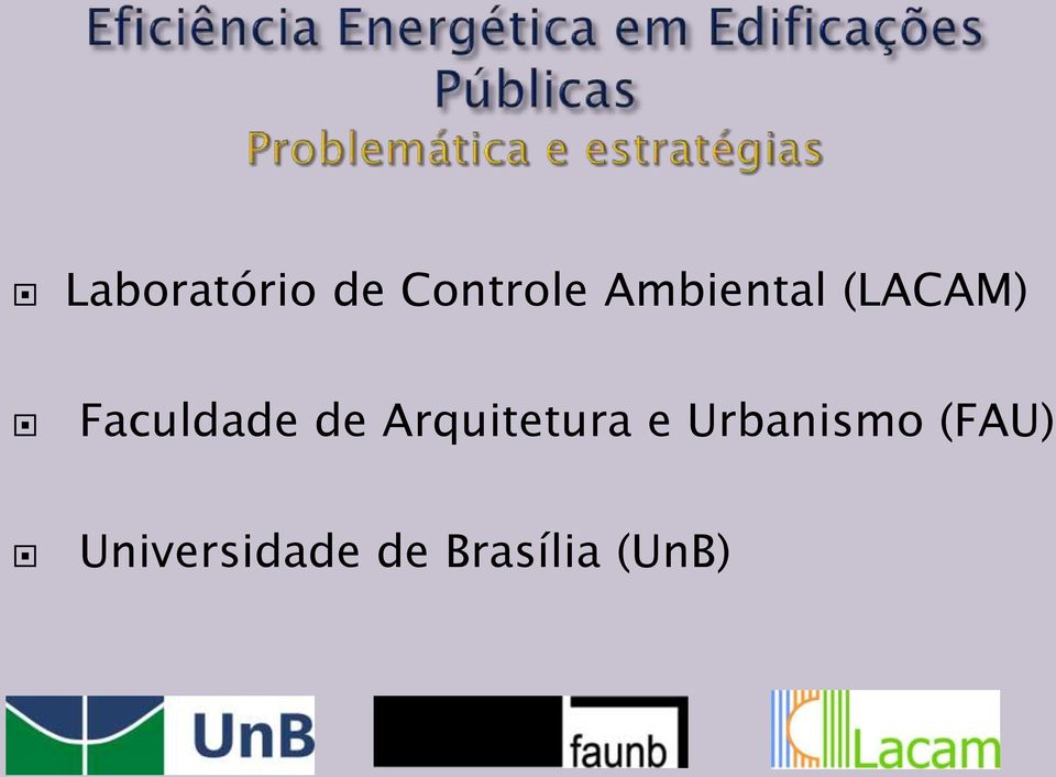 de Arquitetura e Urbanismo