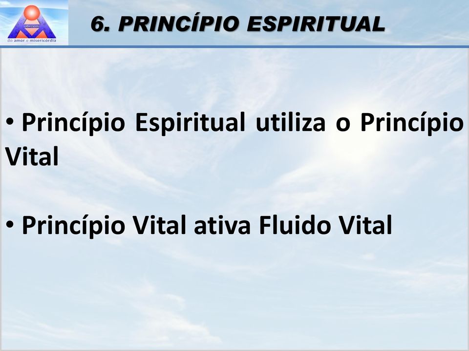 utiliza o Princípio Vital