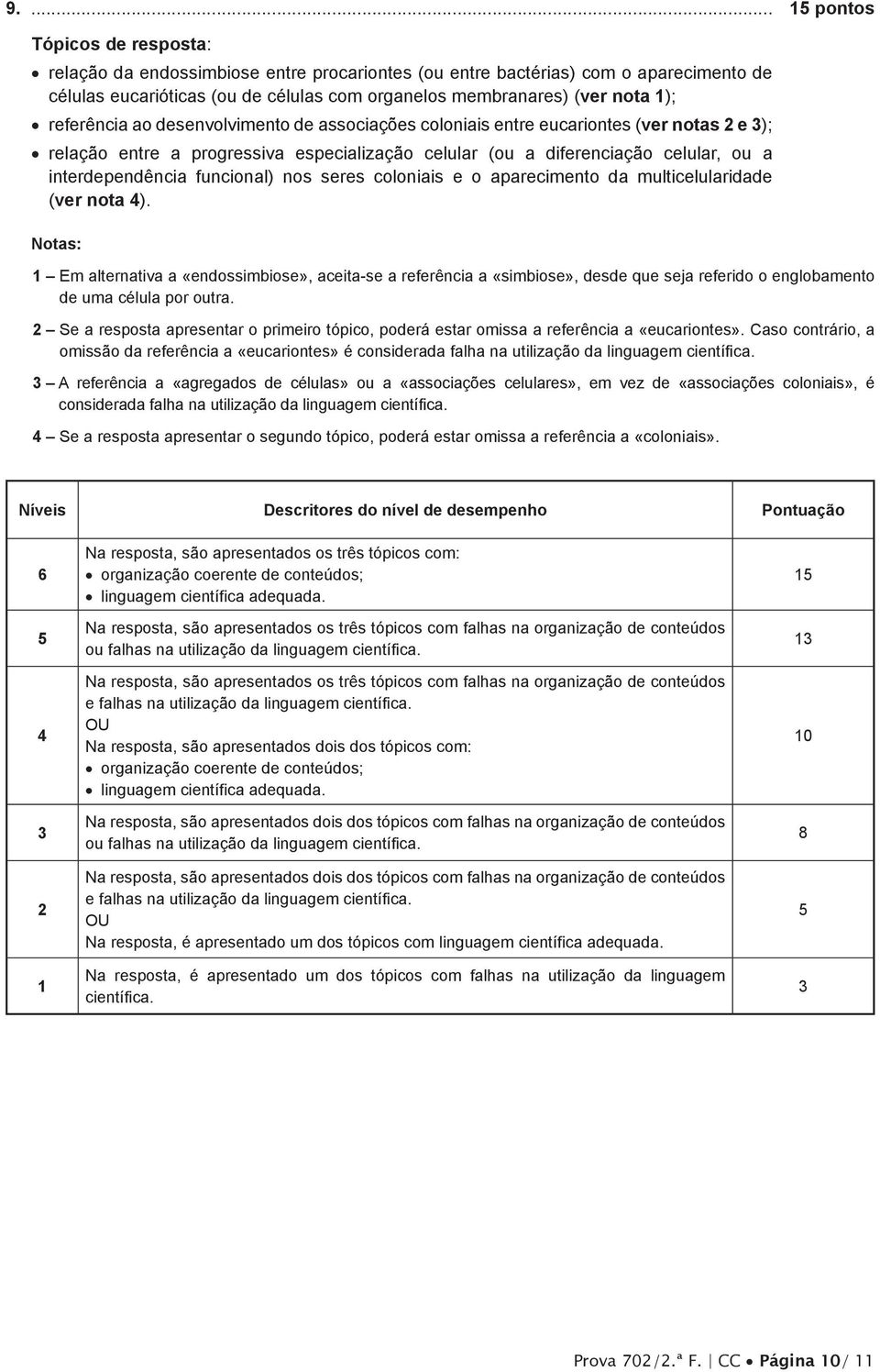 funcional) nos seres coloniais e o aparecimento da multicelularidade (ver nota ).