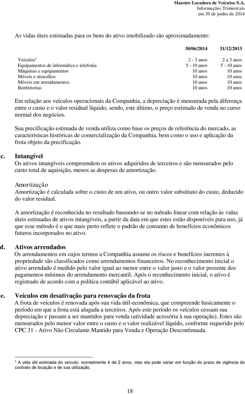 depreciação é mensurada pela diferença entre o custo e o valor residual líquido, sendo, este último, o preço estimado de venda no curso normal dos negócios.