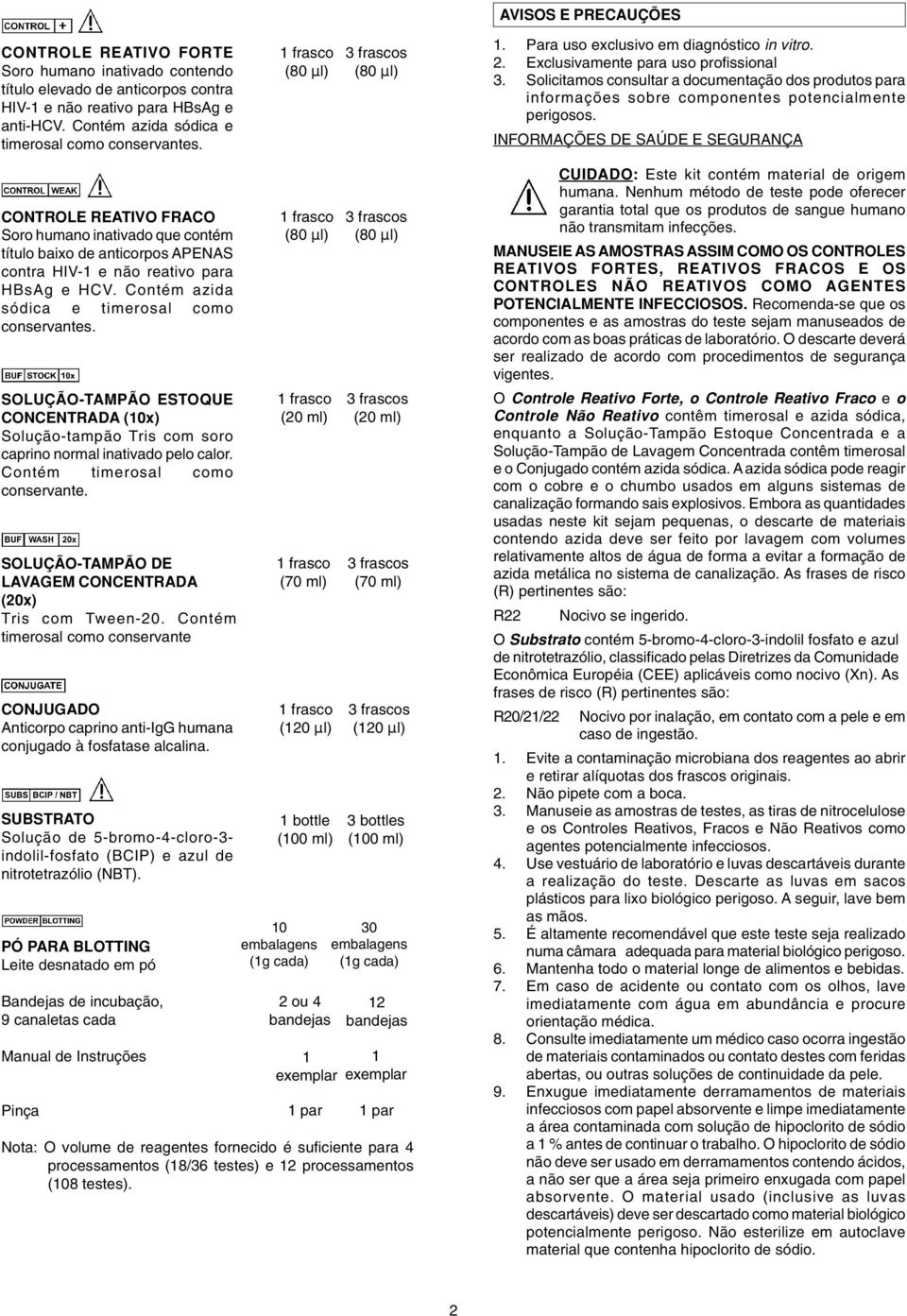 Solicitamos consultar a documentação dos produtos para informações sobre componentes potencialmente perigosos.