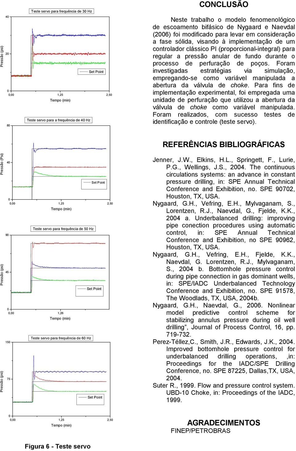 Foram investigadas estratégias via simulação, empregando-se como variável manipulada a abertura da válvula de choke.