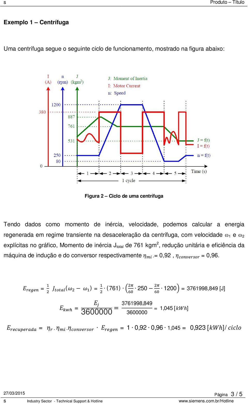 explícitas no gráfico, Momento de inércia J total de 761 kgm 2, redução unitária e eficiência da máquina de indução e do conversor respectivamente =