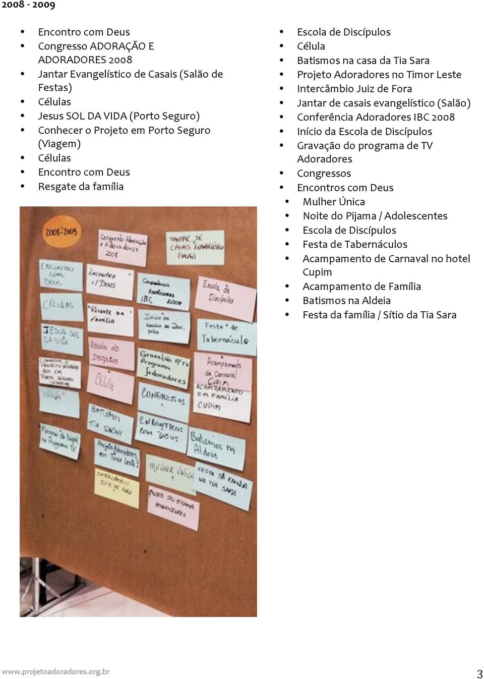 Jantardecasaisevangelístico(Salão) ConferênciaAdoradoresIBC2008 IníciodaEscoladeDiscípulos GravaçãodoprogramadeTV Adoradores Congressos EncontroscomDeus MulherÚnica